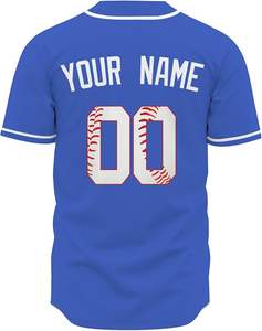 Venta al por mayor sublimación y bordado béisbol Jersey 100% poliéster cómodo Softball Jersey - Product Image 6