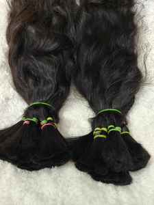 Peluca de pelo virgen a granel hecha de cabello humano sin procesar con extremos gruesos y textura natural para trenzar y hacer pelucas personalizadas - Product Image 2