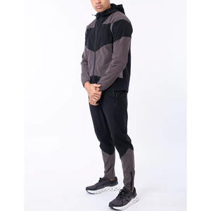 Personalizado de alta calidad 95% poliéster 5% Spandex chaquetas a prueba de viento tejido de cuatro vías estiramiento ropa deportiva chándales ligeros para hombres - Product Image 6