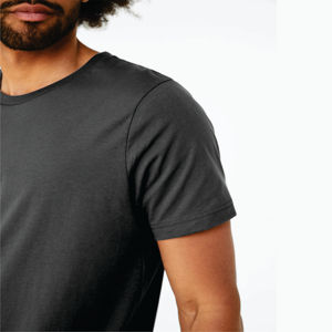 Airlume-Camiseta de manga corta CVC Unisex, Camiseta de algodón peinado y anillo, 52% de poliéster, 32, mezcla de asfalto sólido, 48% oz, 4,2 - Product Image 5