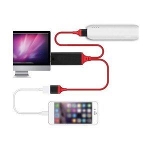 * เต้าเสียบ * USB ตัวเมียเป็น HDMI HDTV อะแดปเตอร์สายเคเบิล2เมตรสำหรับสมาร์ทโฟนแท็บเล็ตกับจอทีวีโปรเจคเตอร์-อิเล็กทรอนิกส์/ - Product Image 5