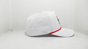 Casquette de sport à 5 panneaux de haute qualité chapeaux de camionneur Logo de broderie 3D personnalisé casquette perforée découpée au Laser à la mode en plein air/décontracté - Product Image 5