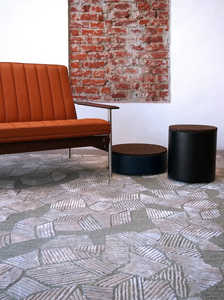 Minimalist Abstract Fragmented Stripes Textured Woven Wallcovering Low Pile Pet-Friendly for Bedroom Hotel Interior Decoration - Product Image 3