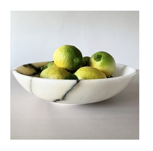 Bol en marbre 100% fait à la main pour servir les aliments, bol en marbre de bonne qualité, meilleur fabricant, forme ronde, bol en marbre pour la maison, l'hôtel - Product Image 6