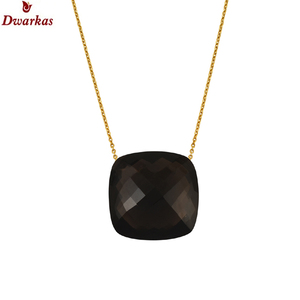 Gran oferta, colgante de piedra de cuarzo ahumado de Plata de Ley 925 de alta calidad, fabricación al por mayor, exportador, precio bajo, stock listo - Product Image 1