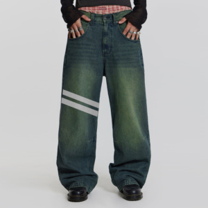 2025กางเกงยีนส์ทรงหลวมสำหรับผู้ชาย, กางเกงยีนส์ทรงหลวมระบายอากาศได้ดี - Product Image 5