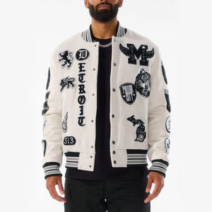 Chenille personnalisé Patch broderie Letterman veste 100% laine Vintage coloré Bomber Baseball Varsities veste pour hommes - Product Image 1