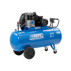 Compresor de Aire de Pistón de Dos Etapas ABAC A49B 270L 4HP |   553 L/min |   11 Bar 160 PSI |   Compresor Industrial de 3 kW y 2 Cilindros - Product Image 1