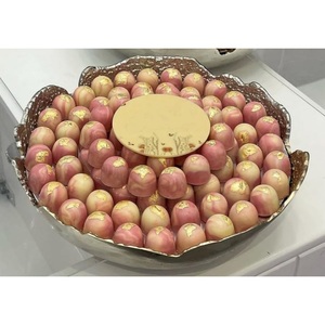 Simple Design Round Shape <b>Chocolate</b> Bowl With <b>White</b> Color Iron Base Prime Quality Serving <b>Chocolates</b> Bowl Wedding Decoration - Product Image 2