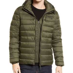 Chaqueta cálida de invierno con capucha para hombre, forro suave, diseño ligero, múltiples bolsillos funcionales, logotipo frontal para trabajo deportivo al aire libre - Product Image 4