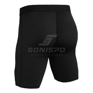 2025 dernière conception hommes High Street Style Compression Shorts prix de gros pour hommes course solide motif - Product Image 4