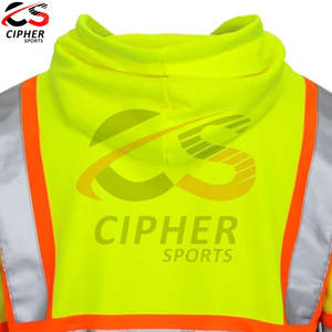 Offre Spéciale haute visibilité hommes vêtements de travail hautement réfléchissants sweats à capuche trafic personnalisé meilleure vente pas cher prix haute visibilité vêtements de travail sweats à capuche - Product Image 5