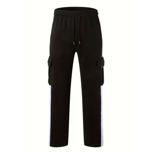Wholesale Men's Canvas <b>Cargo</b> Pants with Pockets Drawstring Custom Multi-pocket Hip Hop Stacked Breathable Lightweight Casual - Product Image 1