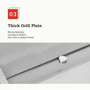 Hotel Restaurant Multifunctional Equipment Stainless Steel <b>Electric</b> <b>Griddle</b> Flat with special 10 mm thick cooking plate EGP-550 - Product Image 4