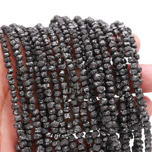 Perle de diamant noir naturel non taillée AAA+ - Cristal brut et non poli - Perle de diamant non taillée - Product Image 2