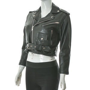 Chaqueta Larga de Mezclilla Negra para Mujer, con Capucha y Bolsillos, Estilo Motociclista Vintage, de Alta Calidad, Ecológica, Resistente al Viento, Estilo Biker Varsity - Product Image 2