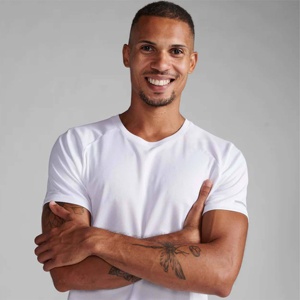 Custom Men's Heavyweight Cotton O-Neckline Short Sleeve T-Shirt High Quality Worsted <b>Fabric</b> - Product Image 3