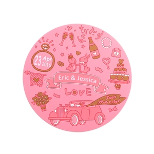 Posavasos personalizado para bebidas, posavasos redondo de Pvc suave, personalizado, regalo de negocios - Product Image 2