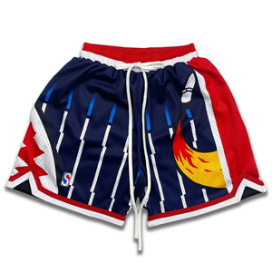 Qualité de maille de course de sport avec logo designer hommes sublimation sur mesure vêtements de basket-ball shorts avec poches - Product Image 3