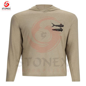 Nueva ropa de pesca barata para hombres, ropa de pesca de manga larga, fabricante de sudaderas con capucha de pesca en blanco personalizado - Product Image 1
