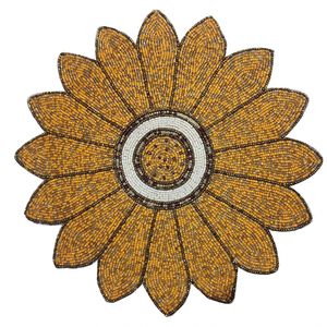 Factory Direct Selling Processing and Custom Beaded Mat Hand-Made Cup Matdishes Disc Pad Dinner Flag <b>Table</b> Mat Tea <b>Table</b> Mat - Product Image 2