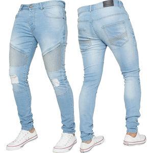 Haute qualité Slim Fit bleu foncé Denim pantalon pour hommes décontracté Streetwear Hip Hop automne/hiver mode Stonewashed bouton Jean - Product Image 3