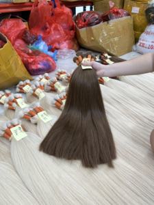 Grosses extensions de cheveux humains couleur blonde couleur en vrac cheveux bruts vietnamiens directement en usine - Product Image 6