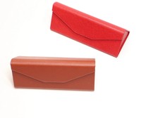 Étuis à lunettes de soleil en cuir PU avec logo de couleur personnalisée, boîtes à lunettes pliables, étui à lunettes, étui à lunettes de soleil, emballage
