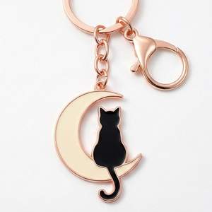 Porte-clés rotatif en alliage de zinc, motif chat, style vintage, avec carte en papier, vente en gros sur mesure - Product Image 4