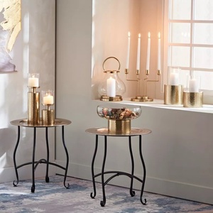 Mesa de metal para decoración lateral interior y exterior Mesa Redonda de diseño adecuada con tres cuatro patas de fabricante indio - Product Image 5