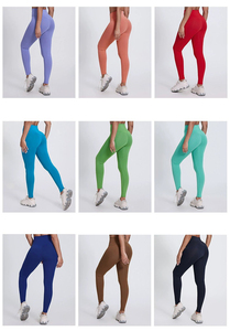 Mallas de Yoga de cintura alta, pantalones de Fitness sin costuras con Control de barriga para mujer, levantamiento de glúteos, entrenamiento, gimnasio, ropa deportiva - Product Image 6