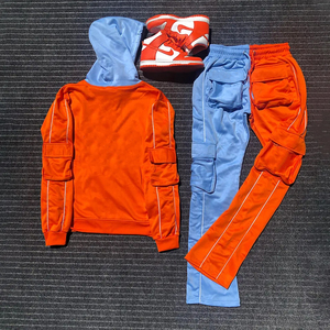 Survêtement de Saint-Valentin de haute qualité à la mode avec poches cargo Survêtements personnalisés pour hommes - Product Image 2