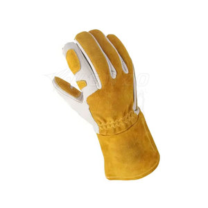 Gants de travail en cuir pour hommes de haute qualité, renforcés, avec double paume, protection UV, fermeture à boucle et crochet pour la sécurité en extérieur - Product Image 3