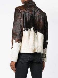 Chaqueta de pelo de vaca de invierno para hombre de diseño superior con cuello levantado manga completa 100% cuero de alta calidad personalizable precio razonable - Product Image 3