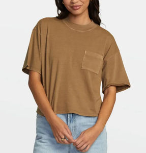 Women's Breathable Cropped <b>T</b>-<b>Shirts</b> <b>Raglan</b> Sleeves Custom Logo Solid Print Jersey Casual Wear Short Sleeve Crop Tops Wholesale - Product Image 2