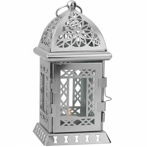 Farol de Metal Rojo Decorativo de Diseño Moderno para Interiores y Exteriores, Pieza Decorativa para el Hogar, Decoración para Navidad y San Valentín - Product Image 2