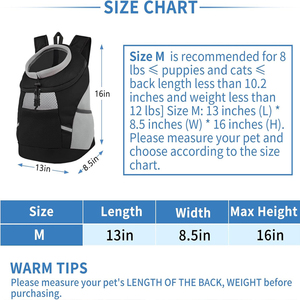 กระเป๋าด้านหน้าแบบปรับแต่งได้ระบายอากาศได้ดีพร้อมกระเป๋าเป้สะพายหลังสำหรับสุนัขเดินป่าตั้งแคมป์หรือเดินทาง - Product Image 4