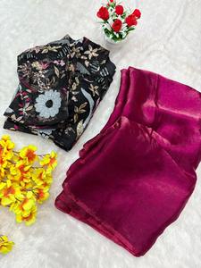 Diseñador indio último Sari indio Rosa tradicional exclusivo desgaste de fiesta de lujo Ropa Étnica ropa de novia impresionante Sari precioso - Product Image 6