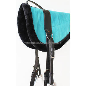 Almohadilla a pelo de algodón oscuro duradera de alta calidad Y & Z, nuevo diseño, estribos, circunferencia para montar a caballo, logotipo personalizado, ecuestre - Product Image 4