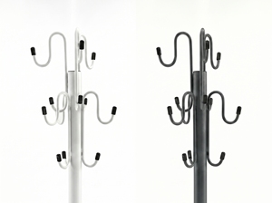 Minimalist Metal Coat Rack With Hooks <b>Standing</b> Type For Living Room Sturdy Design Carbon Steel Powder Coated - Product Image 5