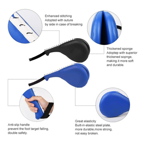 นวมฟลอปปี้นวมหนังนวมนวมนวมและแผ่นนวมนวมซ้อมคิกบ็อกซิ่งอุปกรณ์ MMA ถุงมือมวยศิลปะการต่อสู้ - Product Image 5