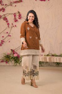 Conjunto de Cordón de Algodón FLEX Ligero y Versátil para Niñas, Reversible, Elástico, de Secado Rápido, Absorbe la Humedad, Informal, para Playa, Fiesta, Diwali - Product Image 3