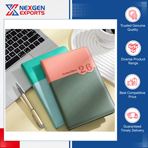 Worldwide Selling Excellent Quality Thermal Binding Leather <b>A5</b> Diary <b>Notebook</b> for Office School Use - Product Image 2