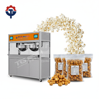 Máquina automática para hacer palomitas de maíz para cine, equipo industrial comercial de palomitas de maíz de Chocolate y caramelo