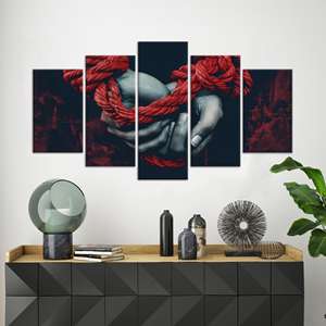 Décoration murale moderne : Tableaux imprimés sur toile pour espaces élégants, LOT DE 5 TOILES ASSORTIES - Product Image 1