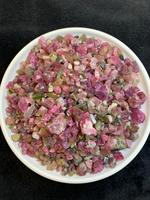 Pierre précieuse naturelle, pierre précieuse minérale, tourmaline brute d'Afghanistan, cristal multicolore non traité, 470g, fabrication de bijoux
