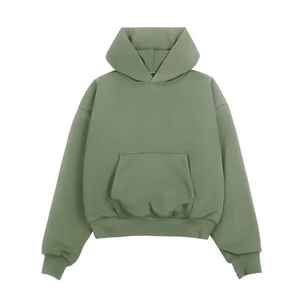 Vêtements de sport en polaire en vrac unisexe de haute qualité survêtement surdimensionné à capuche avec logo personnalisé coton éponge solide lourd - Product Image 4