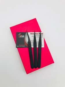 Professional Black Heart-Engraved Stainless Steel <b>Eyelash</b> Extension Tweezers Sustainable Beauty <b>Applicator</b> Strong Grip Pointed - Product Image 5