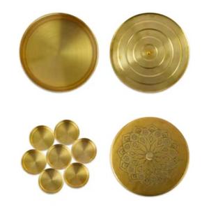 Antique Style Gold Masala <b>Pot</b> with Flower Pattern <b>Lid</b> <b>for</b> Neat Spice Keeping and Home Display - Product Image 4