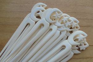 Horquilla para el Cabello Hecha a Mano Tradicionalmente con Hueso Animal Natural, Ecológica, Estilo Moderno, Soporte para Moño, Accesorios Étnicos para el Cabello al por Mayor - Product Image 2